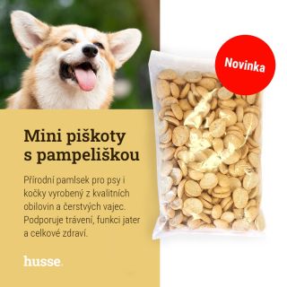Novinka 🐱🐶 Dopřejte svému mazlíčkovi chutný a zdravý pamlsek, který přináší benefity přírody. Mini piškoty s pampeliškou...