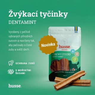 ✨ Novinka! Představujeme žvýkací tyčinky Dentamint, chutný pamlsek pro pejsky s mátovým nádechem, který se postará nejen o...